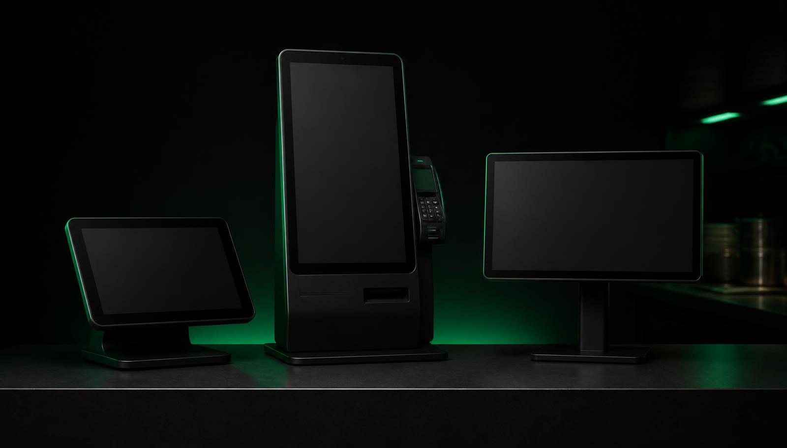 Smart terminal, self-ordering kiosk and kitchen display in a merchant venue